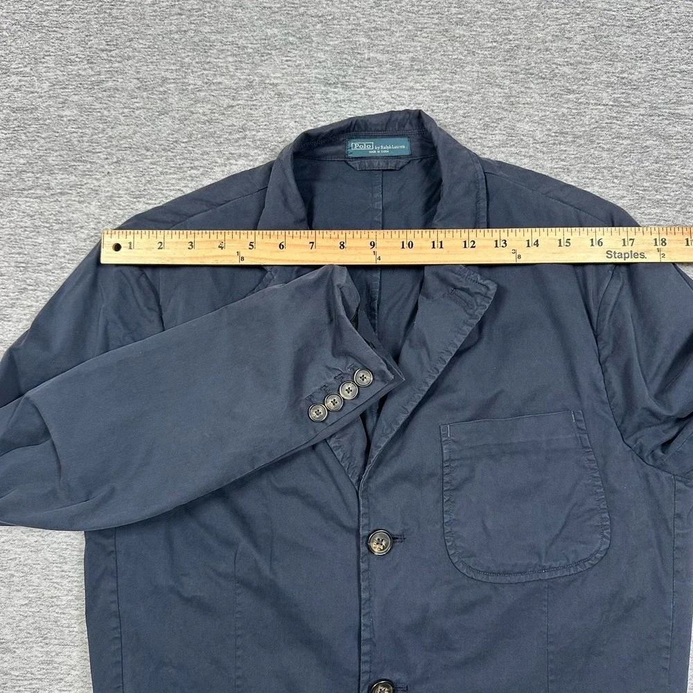 Polo Ralph Lauren Blazer Jacket Mens 40R Cotton Unstructured Travel Casual VTG